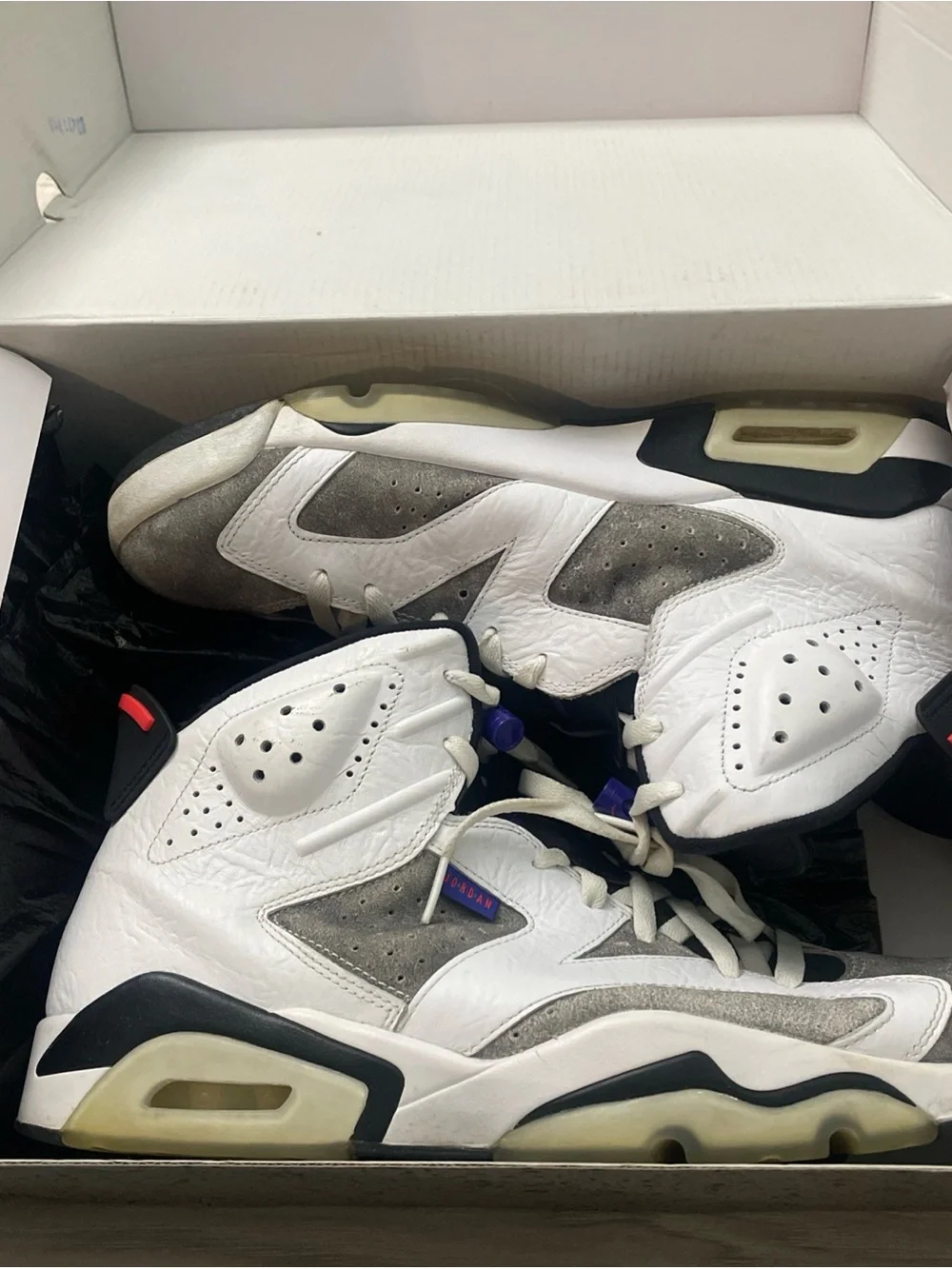 Jordan Air Jordan 6 Retro Flint Mens Size 12 Leather High Top Sneakers With box